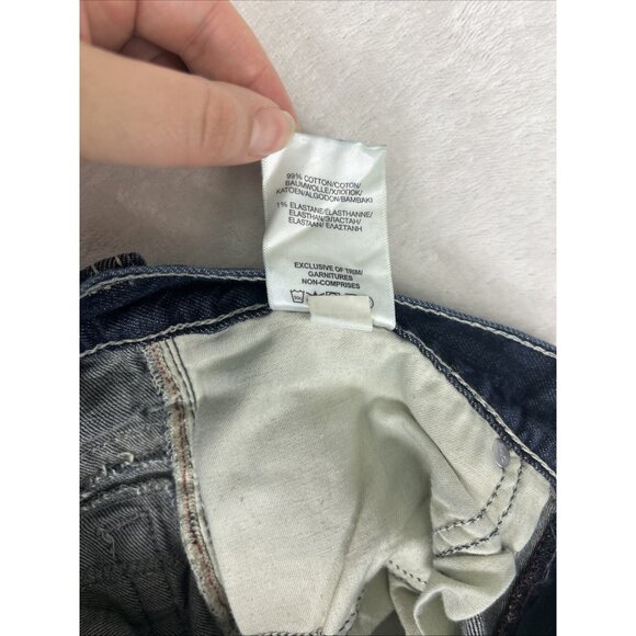 Silver Jeans Men’s Size 33 Dark Blue ZAC Selvedge Thick Stitch Faux Flap *STAIN* - Picture 15 of 16